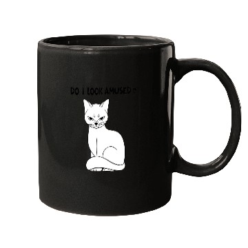 Discover do I look amused? cute cat , funny cat,angry cat Mugs