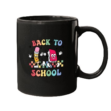 Discover Back To School, Cute, Retro, Vintage, Checkerboard Mugs