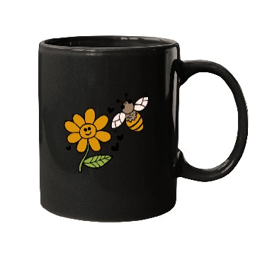 Discover Bee And Flower Love Mugs