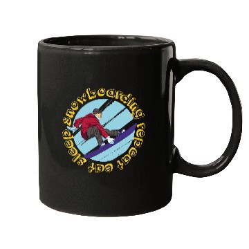 Discover Eat Sleep Snowboarding Repeat Mugs