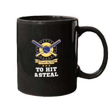 Discover I Teach My Kid To Hit And Steal Funny Baseball Mom Mugs