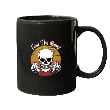 Discover Feed The Beast Skeleton Gym Motivation Mugs