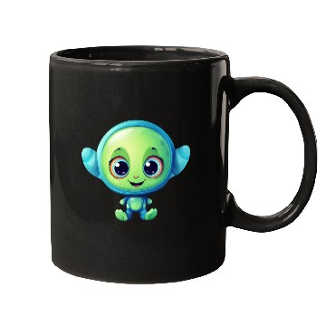 Discover Kawaii Laughing Alien Mugs