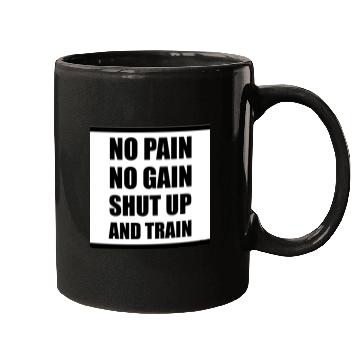 Discover Poster NO PAIN NO GAIN Square Mugs