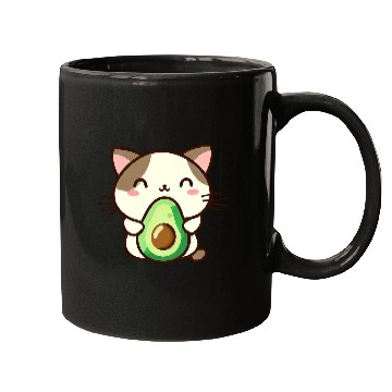Discover Cat with avocado Mugs