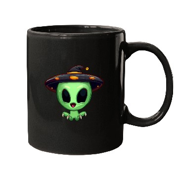 Discover Halloween Alien: The Witch Hat Wearer Mugs