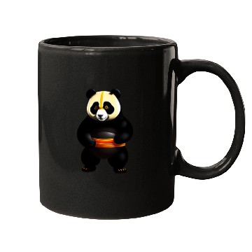 Discover Cartoon panda ninja design Mugs