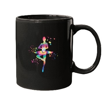 Discover Ballet Dancer Colorsplash Ballerina Mugs