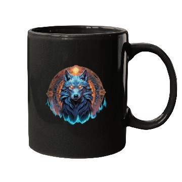 Discover Alpha Galactic Mystical Wolf Mugs