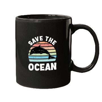 Discover Save The Ocean Dolphin Mugs