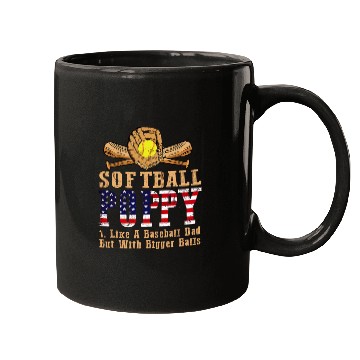 Discover Softball Poppy Like A Baseball Dad Us Flag Fathers Mugs