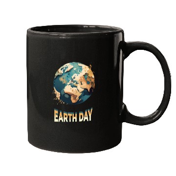 Discover Earth Day: unique illustration earth design Mugs