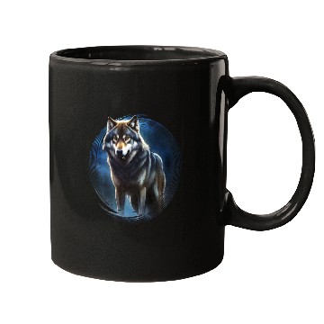 Discover Wolf in the moonlight Mugs