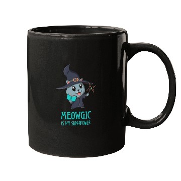 Discover Cute Cat Magic Wizard Kitty Funny Gamer Mugs