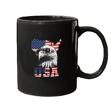 Discover gift idea bald eagle american flag Mugs