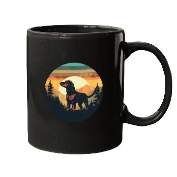 Discover Sunset Serenity: Vintage Dachshund Silhouette Mugs