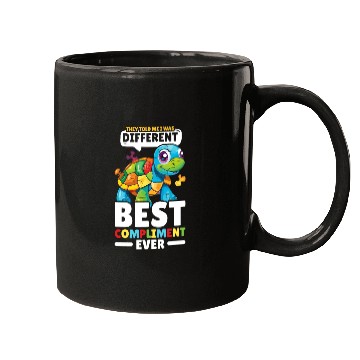 Discover Autism Turtle Autistic Puzzle Autism Awareness Mugs