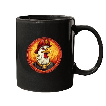 Discover Fire department cock Mugs