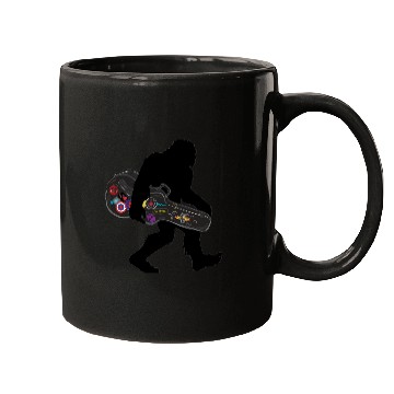 Discover Bigfoot Playing Guitar Mugs