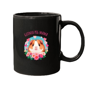Discover Guinea pig Mama Flowers and Hearts Mugs