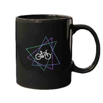 Discover Geometric Bicycle Art Mugs