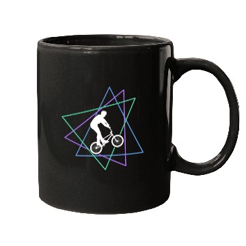 Discover Geometric BMX Stunt Rider Mugs