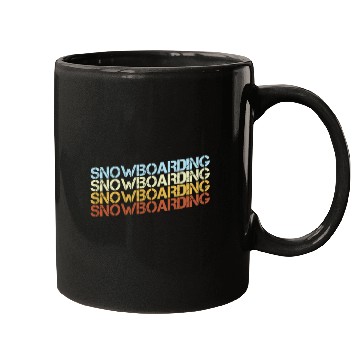Discover Retro Snowboarding Typography Mugs