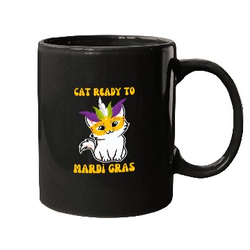 Discover Cat Ready To Mardi Gras Mugs