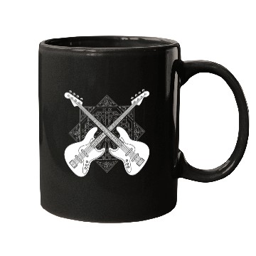 Discover Bass Guitar Bassist Pattern Mugs