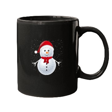 Discover Golf Ball Snowman Santa Mugs