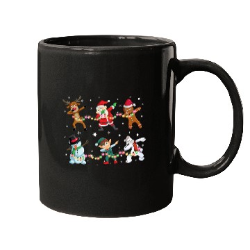 Discover Funny Dabbing Santa And Friends Mugs Christmas