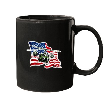 Discover US Army UH 1 With US Flag Mugs