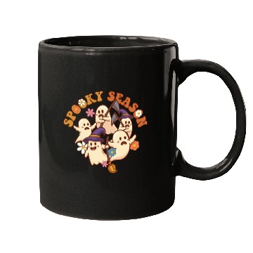Discover Halloween Spooky Season Boo Ghost Grim Reaper Mugs