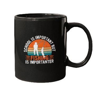 Discover School Is Important But Fishing Is Importanter - Mugs