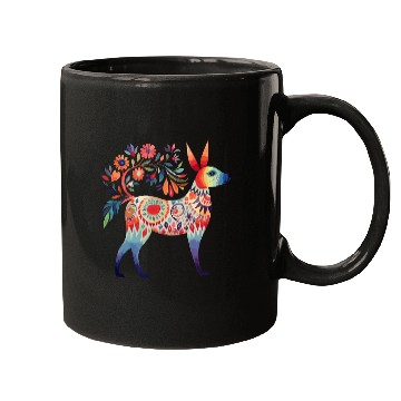 Discover Mexican dog folk art Mugs