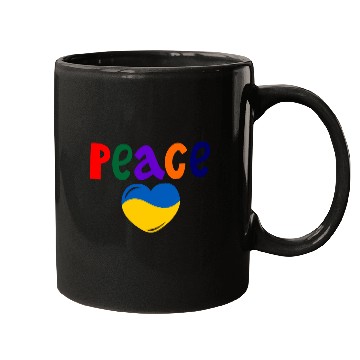 Discover Heart peace ukraine colors Peace Mugs