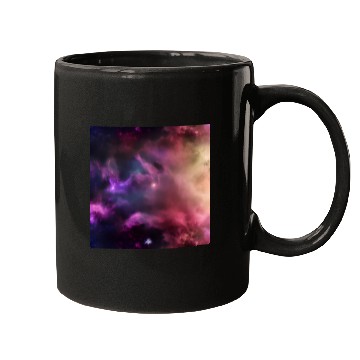 Discover Galaxy nebula abstract design Mugs