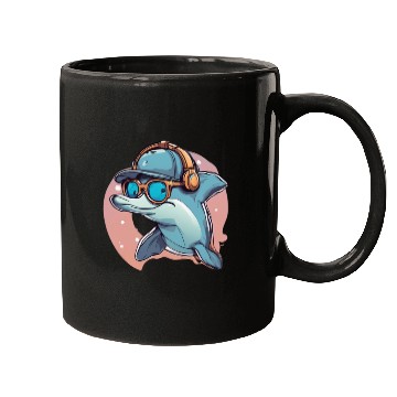 Discover funny dolphin Mugs