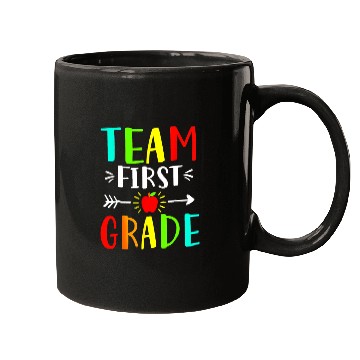 Discover Team First Grade Student Teacher Team Funny Back Mugs