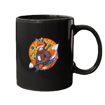 Discover Space Cowboy Fox Mugs