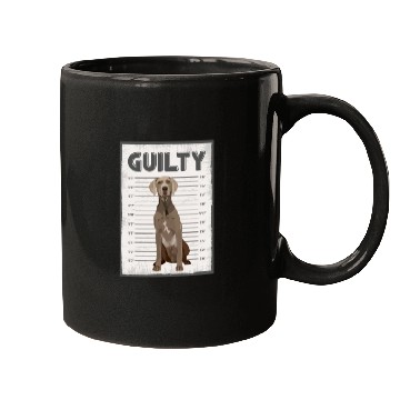 Discover Guilty Weimaraner Mug Shot Mugs