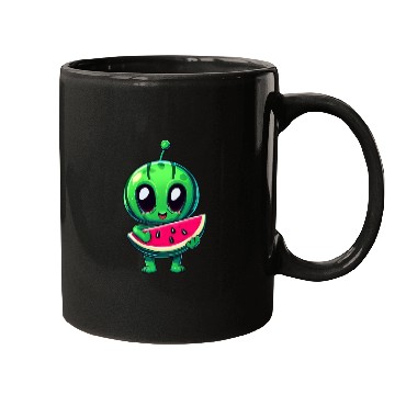 Discover Green Alien meets Juicy Watermelon Mugs