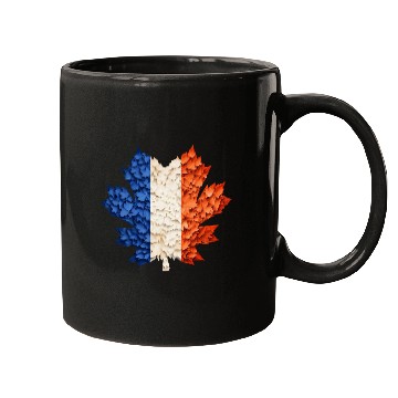 Discover French Flag in Autumn Leaves: Maple Leaf Design Mugs