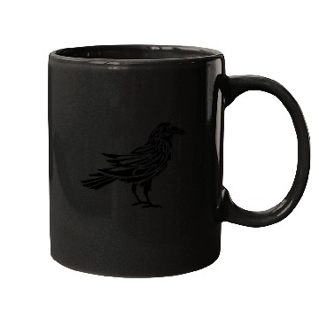 Discover Tribal Raven BLACK Mugs