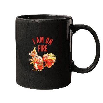 Discover Squirrel I am on Fire Mugs