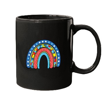 Discover Autism Rainbow Mugs