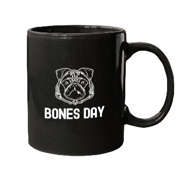 Discover Bones Day Funny Pug Mugs