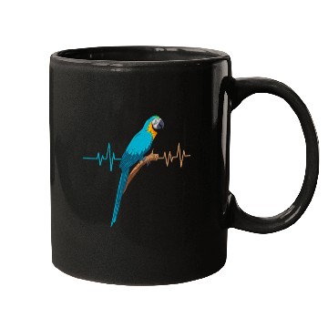 Discover Macaw Heart Beat Parrot Bird Parrots Macaws Mugs