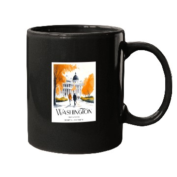 Discover Watercolor painting loving couple in Washington DC Mugs