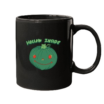 Discover Hollow Inside - Punny Green Jack-o-Lantern Pumpkin Mugs